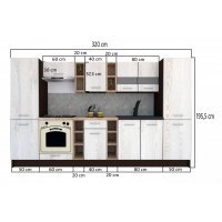 Bucatarie MARINA NEW 320 A Wenge / Decor K002